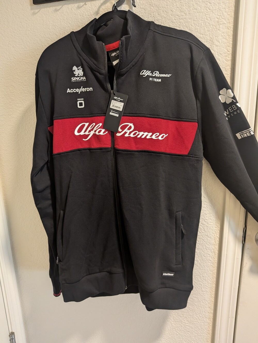 Official Alfa Romeo F1 Team Code Zero Full Zip Sweatshirt Jacket XXL NWT